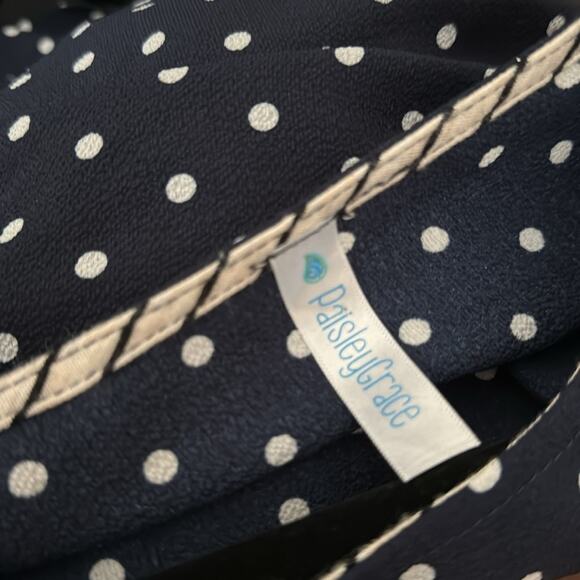 Paisley Grace polka dot tunic top with ruffle accent sleeves - Picture 6 of 6